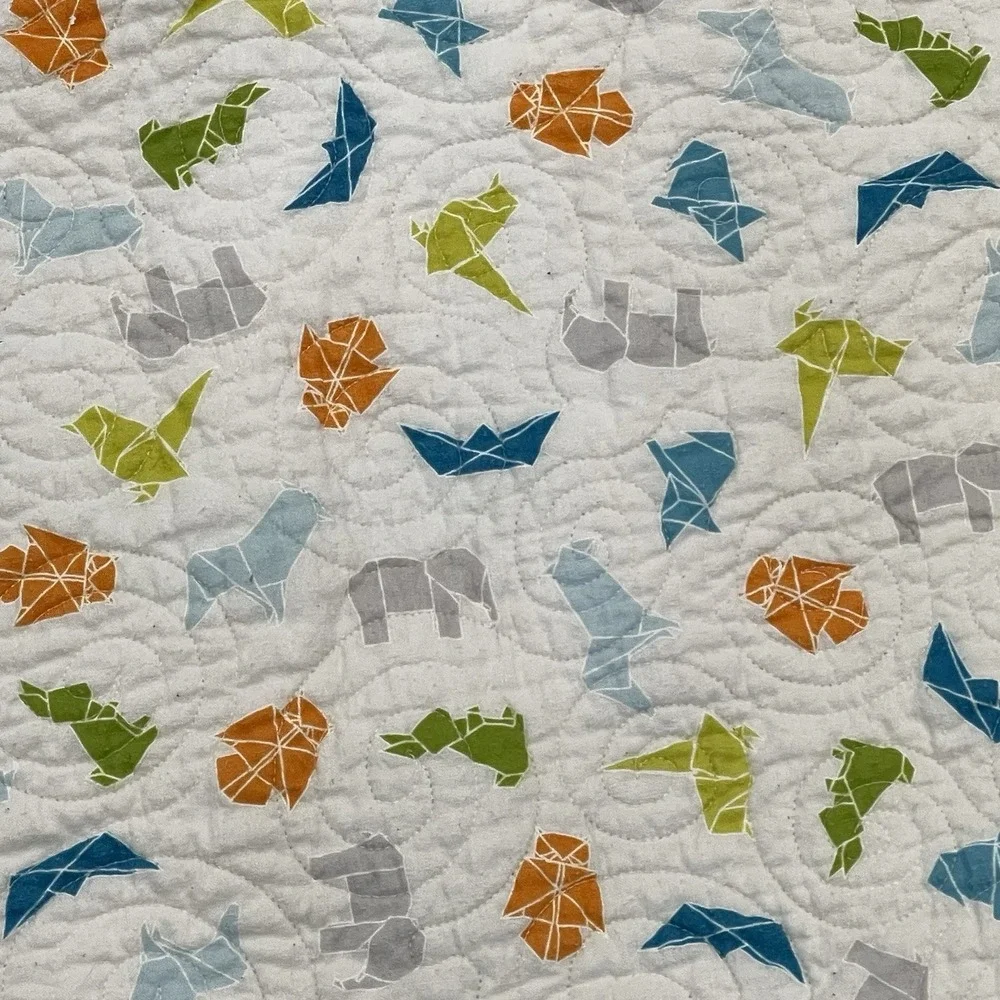 Ann Kelle Urban Zoologie Baby Quilt A‎ Day at the Zoo 45x56 Handmade